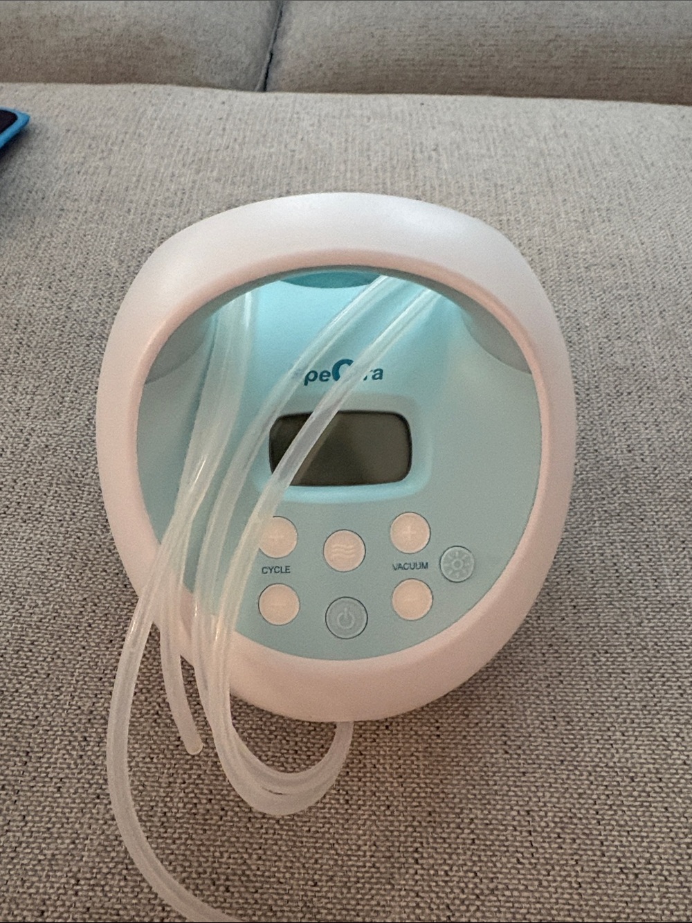 Spectra Electric Breast Pump - White & Light Blue